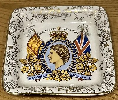 Buy Commemorative Coronation 1953 Queen Elizabeth 11 Dish Sandland Ware • 10£