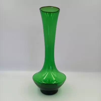 Buy Empoli Verde Style 1970s Japanese Green Glass Vase 20cm • 10£