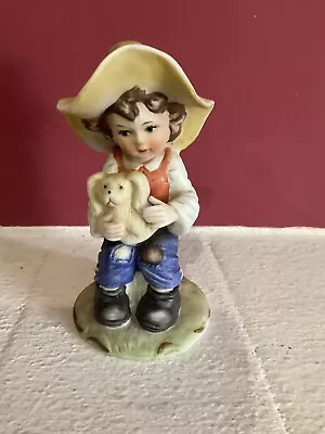 Buy Small Rustic Figurine Of A Boy And His Dog. • 1.99£