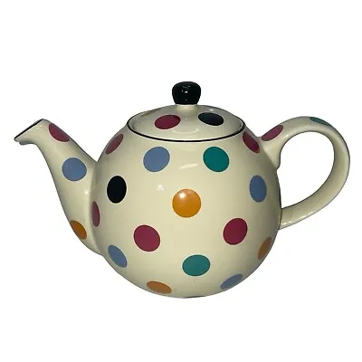 Buy LONDON POTTERY Globe 4 Cup Teapot Rainbow Polka Dot Spots New Collectible No Box • 26.95£