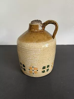 Buy Vintage Cottage Pottery Burton, Ohio Stoneware Jug Vase, Excellent 6.75”Stamped • 26.90£
