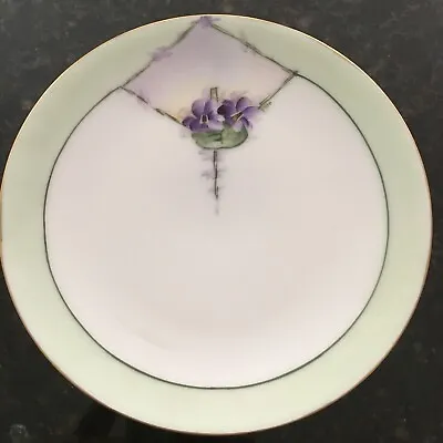 Buy Antique Thomas Sevres Bavaria 6” Plate Handpainted Floral Viola Pansy, Lovely • 14.19£