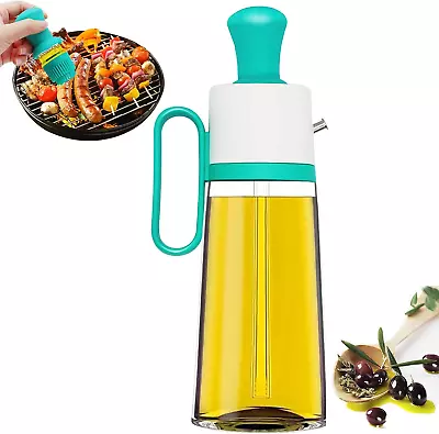 Buy Hioph Olive Oil Dispenser, Glass Oil Bottle With Silicone Brush, 3 In 1 Kitchen • 12.50£