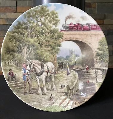 Buy Wedgewood Bone China Plate Limited Edition ‘Over The Canal’ Vintage John Chapman • 9.99£