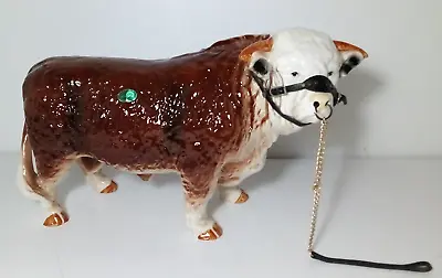 Buy Melba Ware Large Butchers Display Bull With Harness Staffordshire Nelson 43cm • 150£