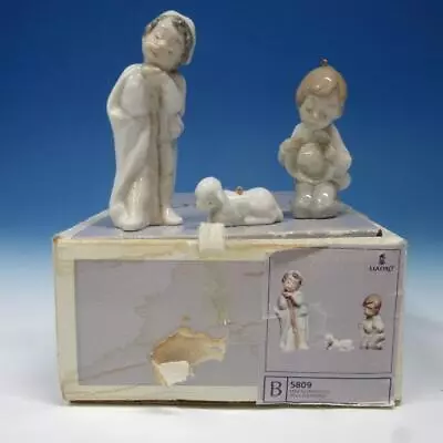 Buy Lladro Miniature Holy Shephards 5809 Ornaments Nativity With Box • 24.07£