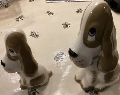 Buy Vintage Szeiler Hound Dog Sad Sam Beagle Basset Figurine X2 • 4£