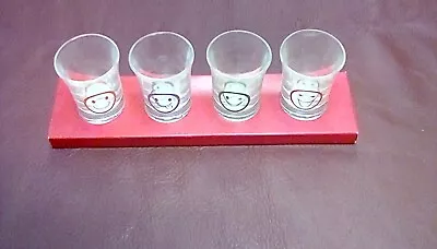 Buy 4 X M&S 5cl Shot Glasses. Purple. Orang. Green & Red Emogee Faces. • 2.99£