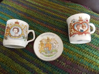Buy Job Lot Royal Commemorative China Mugs And A Plate • 12£