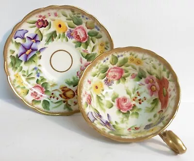 Buy Early Hammersley Ovington Brothers Queen Anne Chintz Tea Cup & Saucer 13166 • 19.99£