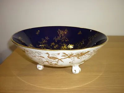 Buy Coalport Cairo Cobalt Blue, White And Gold Bone China Footed Bowl • 22.99£