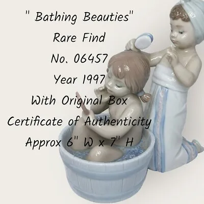 Buy Lladro Bathing Beauties No. 06457 With Original Box And Certificate Of... • 30£