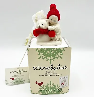 Buy Dept 56 Snowbabies Ornament Figurine Snowcat Snowman Cat Department Enesco 2015 • 19.03£