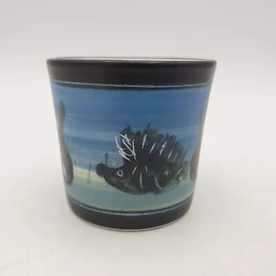 Buy Rare Ambleside Studio Pottery Egg Cup Rabbits & Hedgehog Beautiful Condition • 24.99£