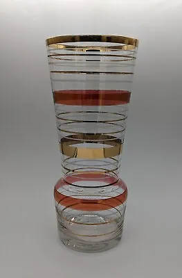 Buy Classic RETRO 1970S Art Glass Stripy Vase, 10 Inches Tall.  • 25£