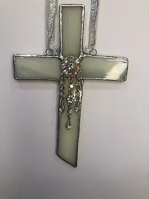 Buy Cross/Crucifix Stained Glass Suncatcher Window /wall Hanging Gift • 16£