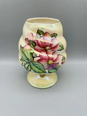 Buy Vintage Maling Newcastle 'Dahlia' Lustre Ware Spiral Goblet Vase 8.5  (1950's) • 27.39£