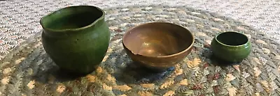 Buy Three Old Rye Pottery Miniature Pots. Studio Pottery. A/F • 9.99£