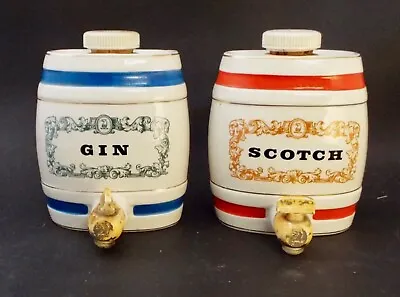 Buy Vintage Wade Royal Victoria Pottery Gin & Scotch Barrel Decanter Dispensers • 14.99£