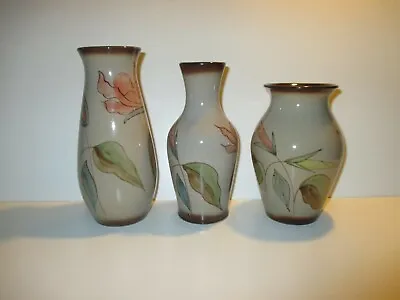Buy Denby Bouquet 3 Vases, 1 Each Eyam, Melbourne And Hathersage Excellent Condition • 26.50£