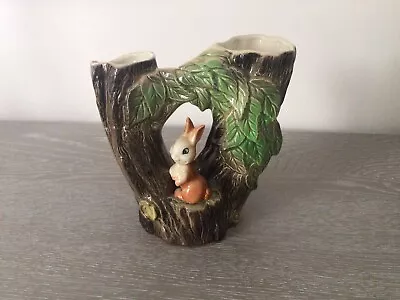 Buy Vintage Eastgate Withersea Fauna Double Posy Vase With Rabbit • 5.99£