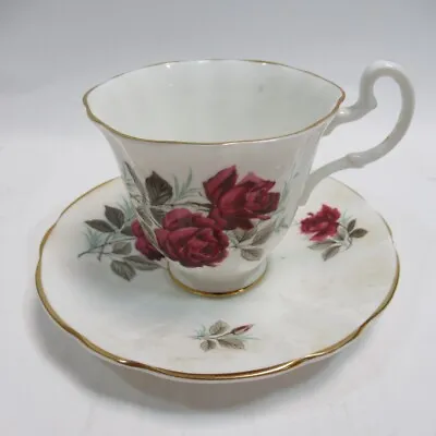 Buy Royal Osborne Tea Cup & Saucer Two-Piece Rose Design Fine Bone China Decorative • 14.99£