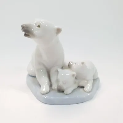Buy Lladro Polar Bear With Two Cubs 5434 Porcelain Figurine 3.5-inch Retired [G] • 30£