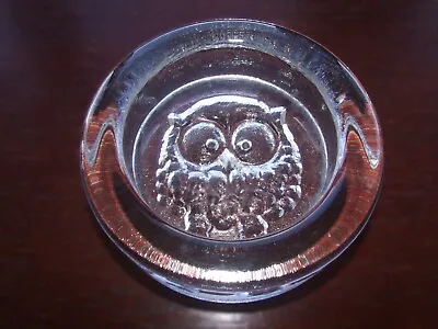 Buy A Vintage Dartington Glass Owl Dish / Ashtray • 10£