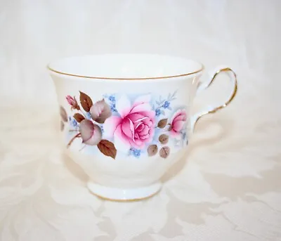 Buy Vintage Queen Anne Pink Rose Gilded Cup • 4.99£