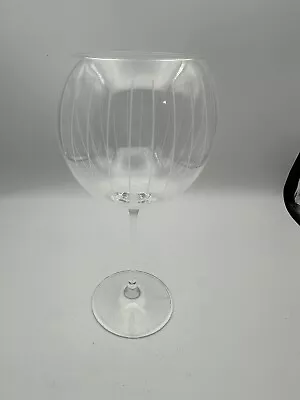 Buy Mikasa Red Wine Balloon Stripe Wine Glass 9  Etched Clear • 7.77£