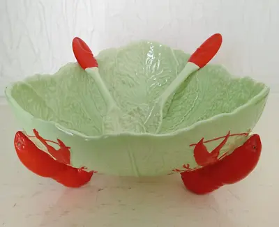 Buy Carlton Ware Lobster Salad Bowl With Ceramic Spoons / Salad Servers • 75£