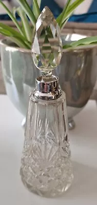 Buy Antique Silver Cut Glass Perfume Bottle • 14.99£