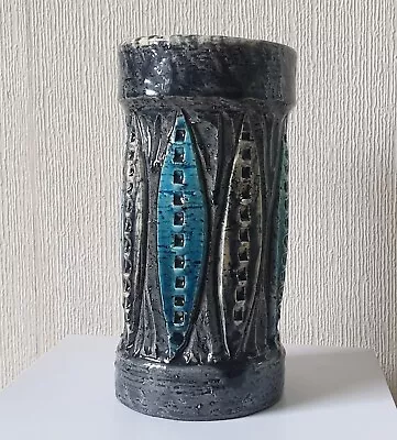 Buy Bitossi Vase Aldo Londi Art Ceramic Brutalist Shield Cylinder 1950's Italy Rare • 280£