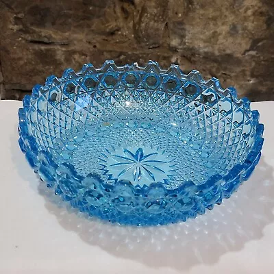 Buy Stunning Sowerby Hobnail Design Turquoise Glass Bowl • 14£
