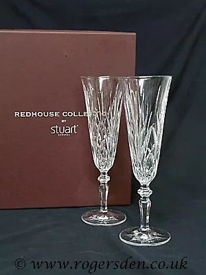 Buy Stuart Crystal Glass  A Pair Of Champagne Flutes In The Chelsea Design  Redhouse • 29.99£
