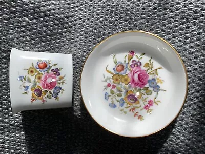 Buy Vintage Royal Worcester Fine Bone China Toothpick Holder & Pin Dish, Floral • 4£