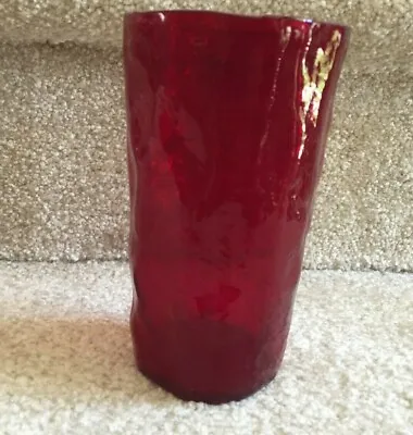 Buy Morgantown Glass Crinkle Ruby Red 4  Juice Tumbler Multiples Available • 4.79£