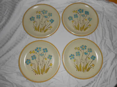 Buy 4 VTG Hearthside Garden Festival Highland Flowers Stoneware Salad Plates 7 3/4” • 11.34£
