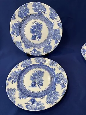 Buy Wedgwood Home 'Vintage Blue'  Set Of 2 Dinner Plates 27.5cm - Small Chips • 4.99£
