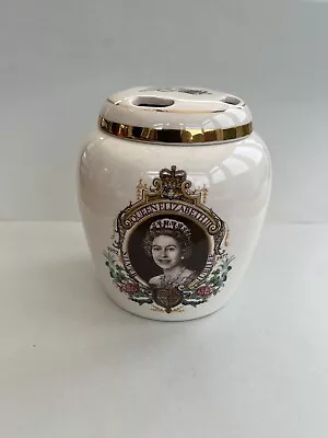 Buy Queen Elizabeth 1977 Silver Jubilee Pot Pourri Jar /Vase Lord Nelson Pottery • 6£