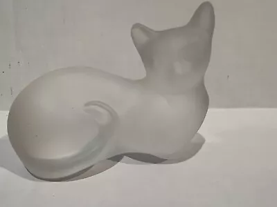 Buy Vintage Lenox Frosted Fine Crystal Glass Cat Figurine Made In Germany • 17.08£