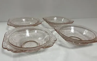 Buy Lot Of 4 Indiana Glass Blush Pink Recollection Madrid Soup Or Cereal Bowls 6 3/4 • 28.44£