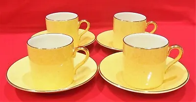 Buy Grimwades Royal Winton Demitasse Cup & Saucer 4 Sets Pastel Ware Yellow & White  • 47.65£