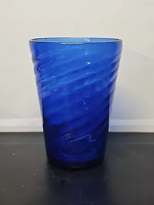 Buy Beautiful Mexican Hand Blown Glass Glassware Solid Cobalt Blue Tumbler 4.25   • 15.89£