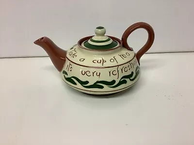 Buy Vintage Watcombe Motto Ware Pottery Torquay - Small Teapot • 5£