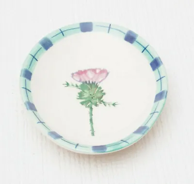Buy English Country Pottery Hand Painted In England Thistle Floral Soap Dish Ceramic • 4.20£