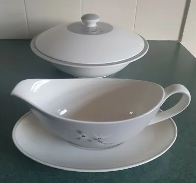 Buy Royal Doulton Serving Dish Tureen With Lid & Sauce/Gravy  Boat Frost Pine VGC  • 24.99£