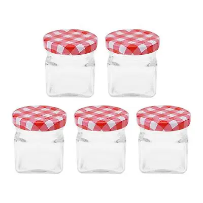 Buy 5 Pcs Clear Glass Jar Set Mini Containers Storage Jam Jars With Screw Top Lids • 5.49£