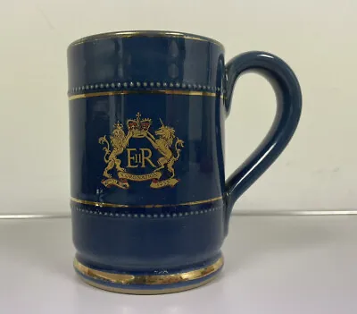 Buy Denby Stoneware Queen Elizabeth Coronation Mug Commemorative 1953 Blue • 4.99£