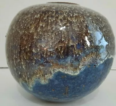 Buy Hand Thrown Clay Pottery Pot Vase Planter Drip Glaze East Coast Artist Signed  • 29.99£